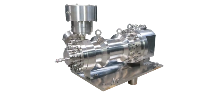 Multi stage canned motor pump for borated water